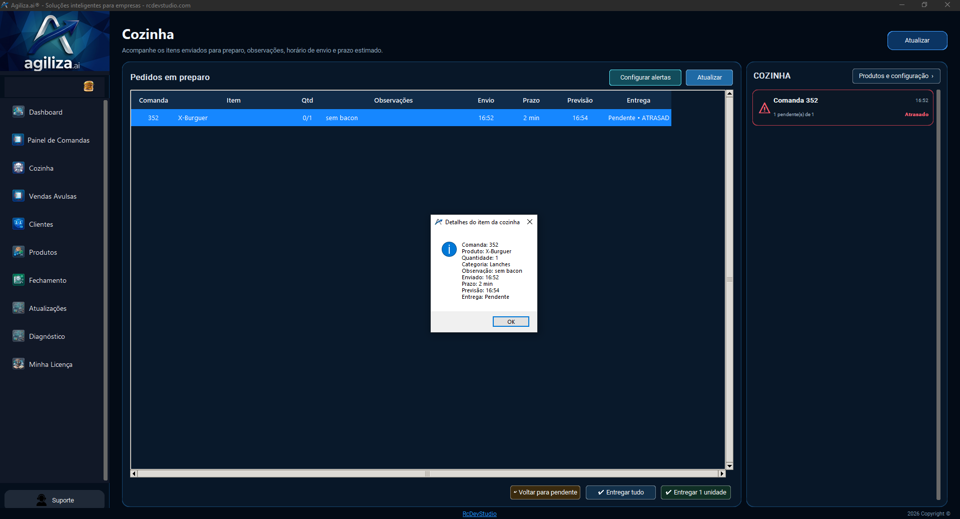 Tela do software Agiliza.ai 1