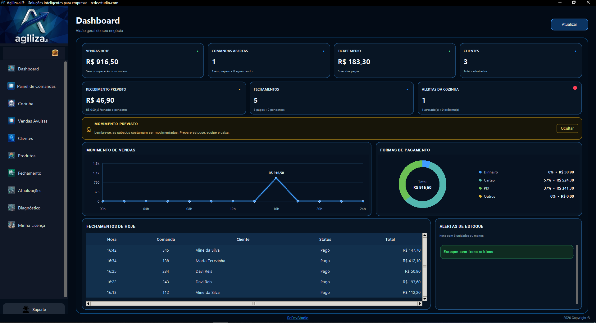 Tela do software Agiliza.ai 2