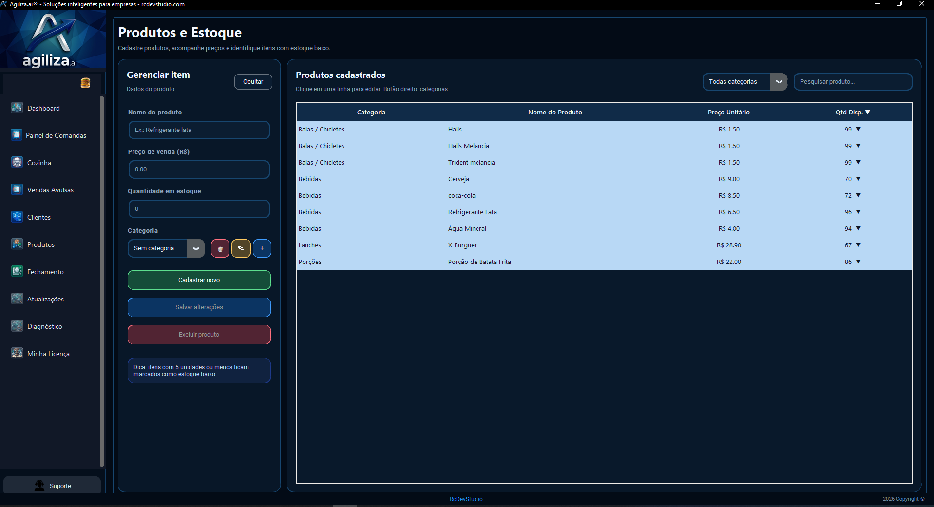Tela do software Agiliza.ai 6